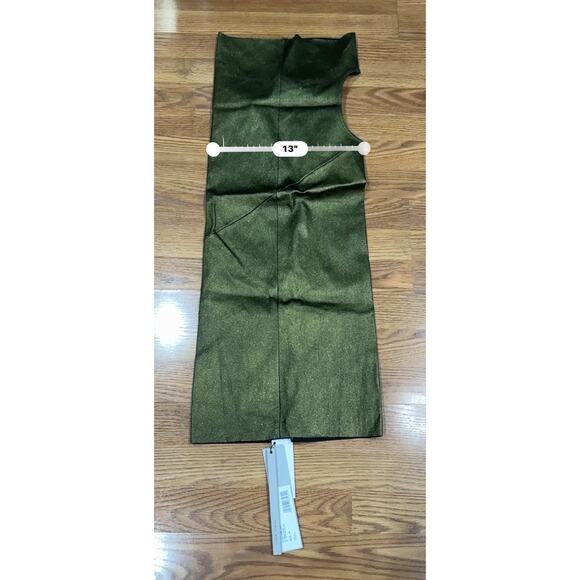 RICK OWENS leather blend Athena Mini Dress In Metallic Acid IT 40 / US 4 nwt - Picture 5 of 15